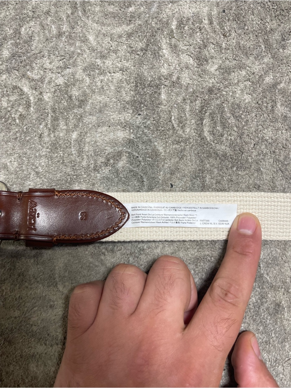 NWOT: J. Crew Canvas Golf Print Belt - Picture 5 of 5